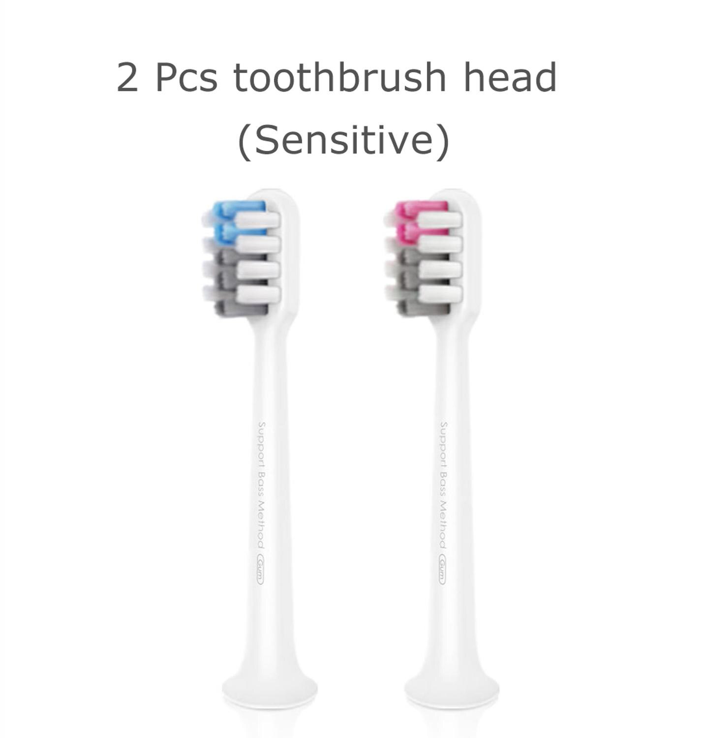 Originele Xiaomi B Draadloze Sonic Elektrische Tandenborstel BET-C01 Waterdichte Oplaadbare Draagbare Ultrasone Tandenborstel: 2 Pcs Sensitive type