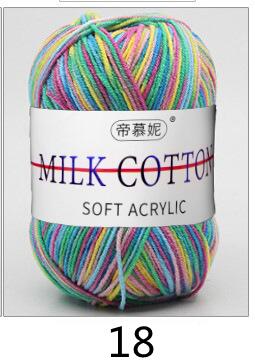 Hilo de lana de ganchillo para bebé, algodón suave y dulce teñido con leche, hilo grueso de fibra tejida a mano, hilos de hilo de ganchillo para suéter DIY: Beige