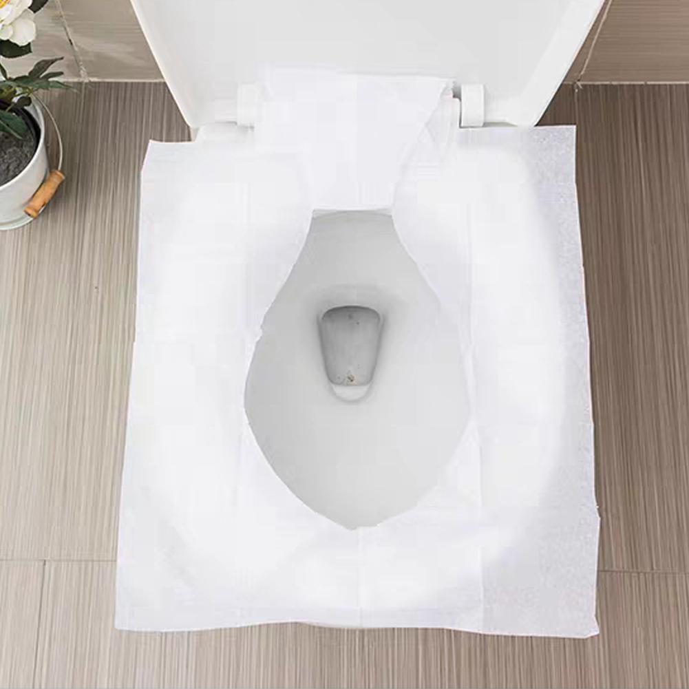 100 Sheets Disposable Toilet Seat Covers Pad Paper Soluble Water Portable Safe And Hygienic Toilet Seat Paper: Default Title