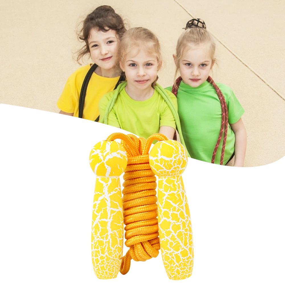 Einstellbare freundlicher springen Seile Nicht-Unterhose Tragen und Reißen Widerstand Weiche Baumwolle Holz Riss Griff Baumwolle Seil überspringen Seile spielzeug