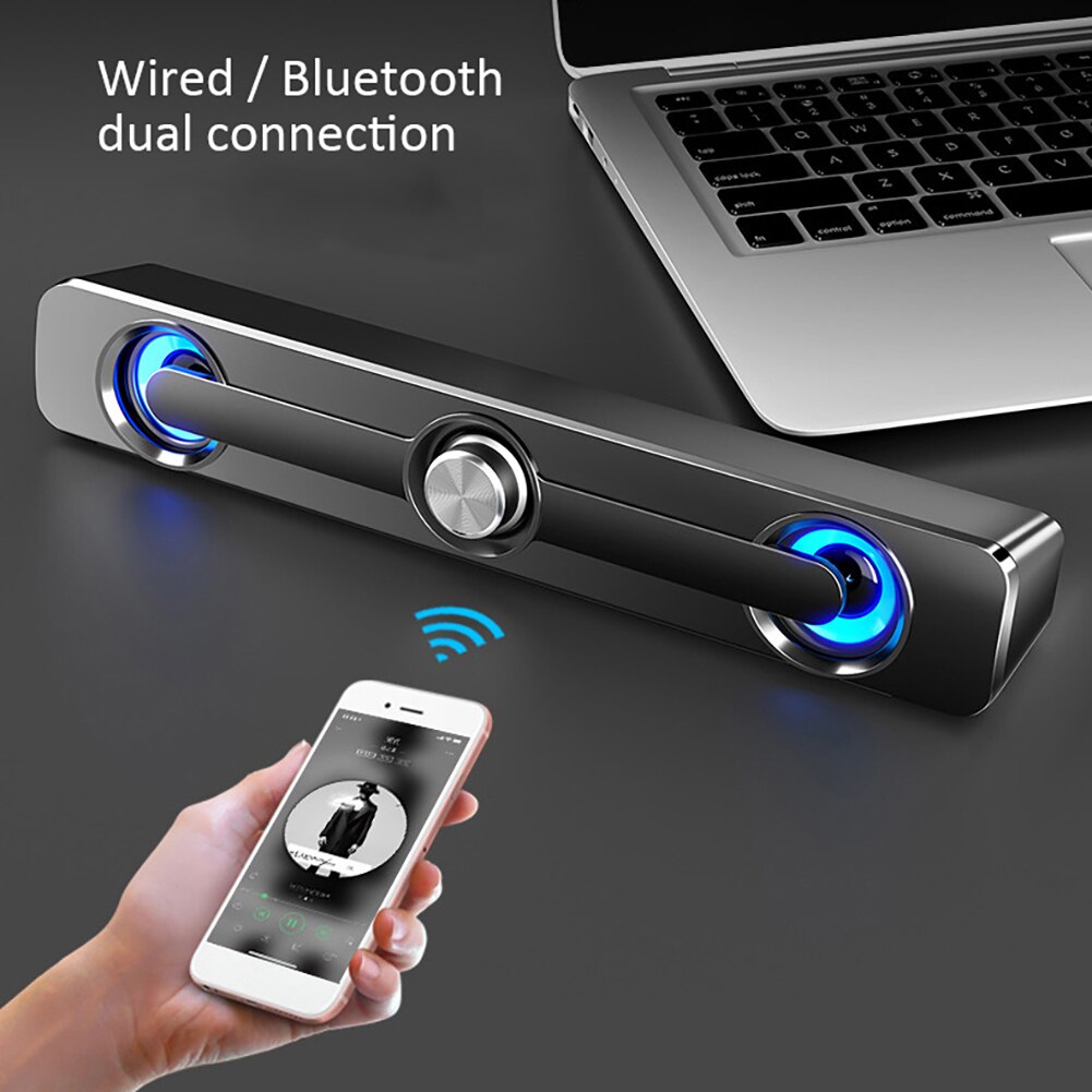 Tv Geluid Bar Usb Bedrade En Draadloze Bluetooth Home Theater Fm Radio Surround Soundbar Voor Pc Tv Speaker Voor computer