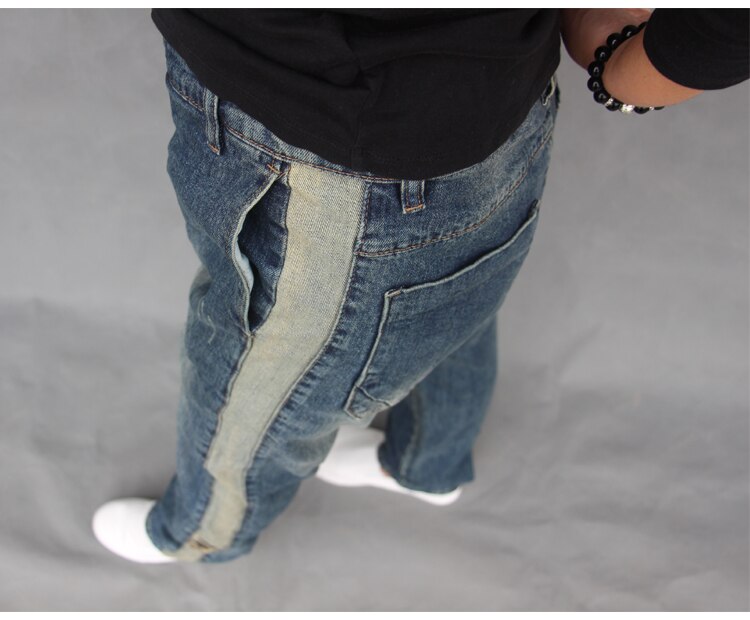 Trendy plus size 42 herre baggy skateboard denim bukser mandlige streetwear dans harem jean bukser store skridt joggers fsh 18