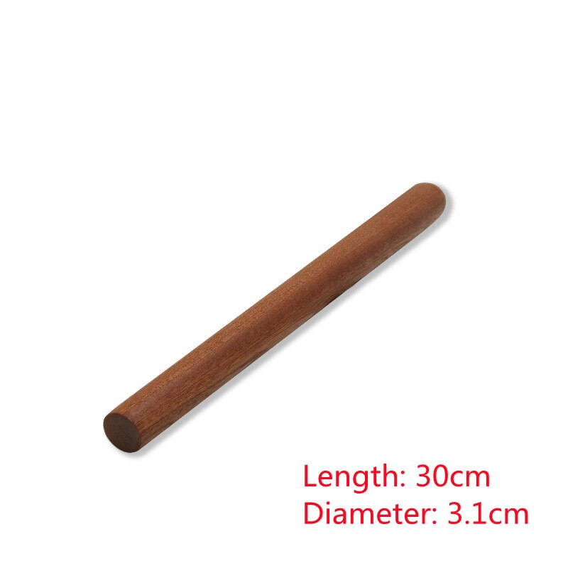 1pcs Portable Solid Rolling Pin Natural Wood Cooking Tools Fondant Cake Decoration Rollers Dough Roller Kitchen Tool Accessories: 30CM