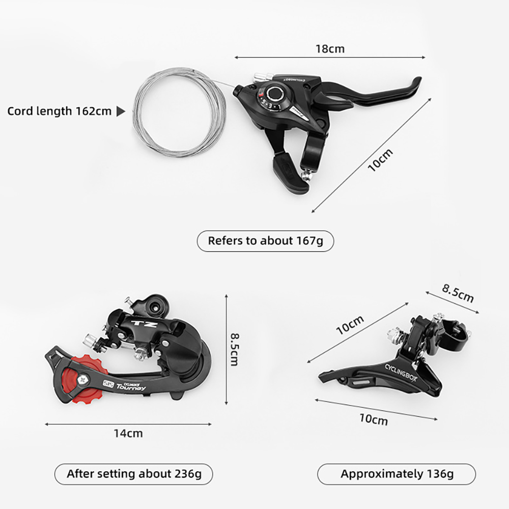 21 Speed Shift Lever Shifter Right Left Bicycle Derailleur MTB Mountain Hybrid Bike Bicycle Parts Transmission Trigger Set
