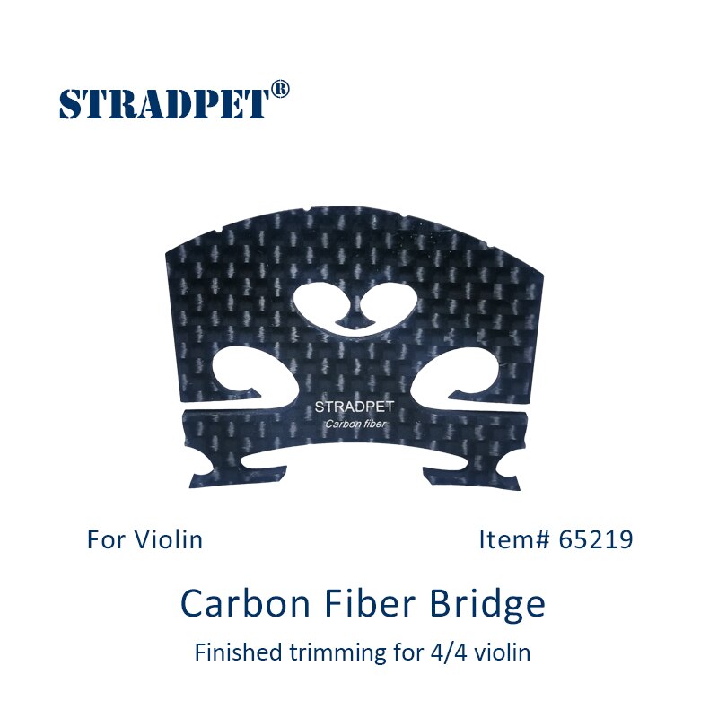STRADPET-Puente de fibra de carbono, acabado de recorte para violín 4/4