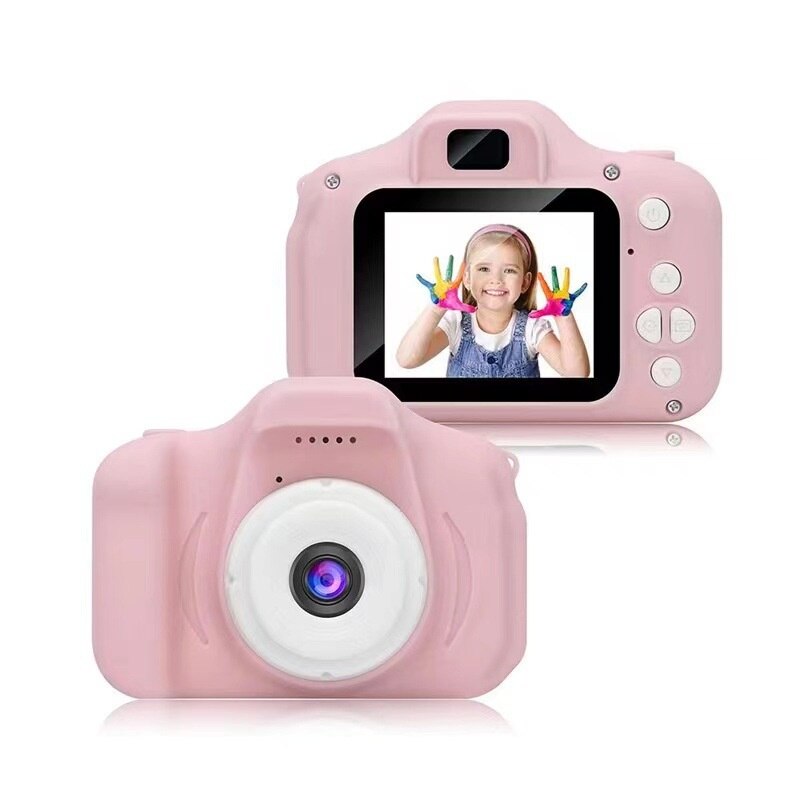 X2000 videocamera per bambini HD studente per bambini fotocamera digitale regalo fotocamera regalo di natale: Pink