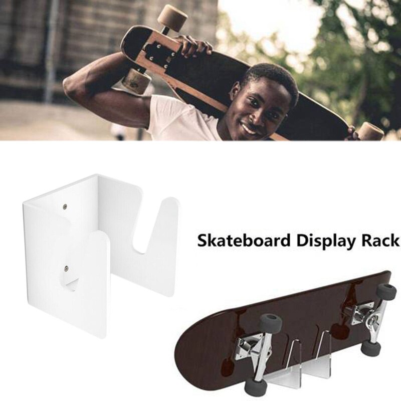 Acryl Skateboard Halterungen Deck Einfache Installation Hängen Skateboards Klammern Weiß