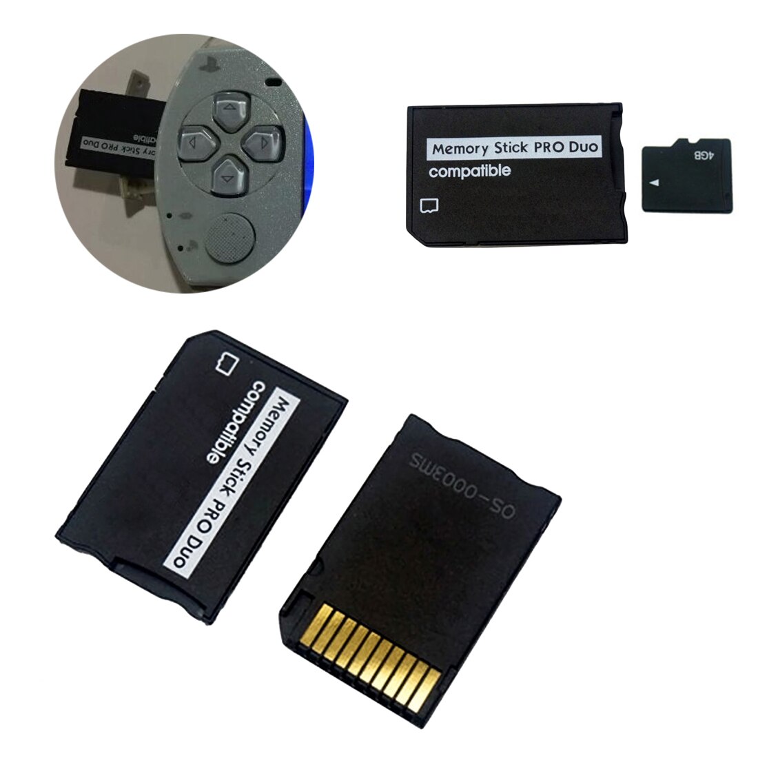 Adaptador De Tarjeta De Memoria Para Adaptador De Memoria Micro Sd A Stick Funda De Memoria 3279