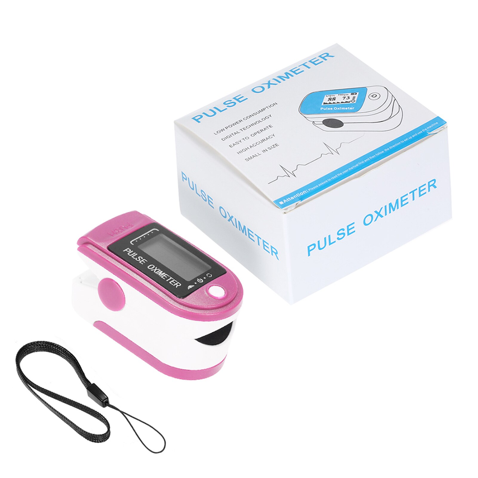 Digital Fingertip Pulse Oximeter OLED Display Blood Oxygen Sensor Saturation Mini SpO2 Monitor PR Pulse Rate Measurement Meter: Rose