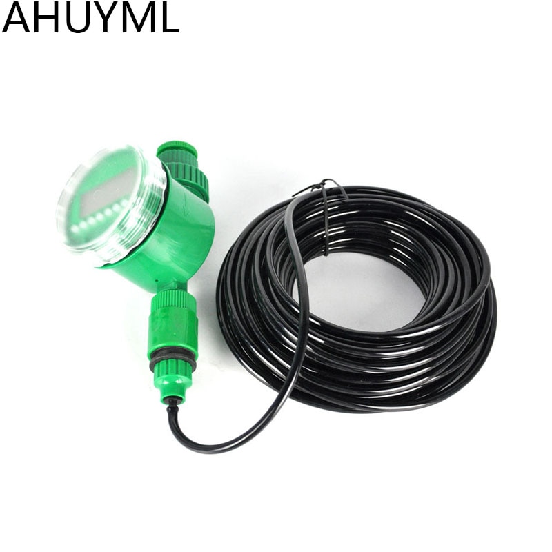 35M Garden DIY Micro Drip Irrigation System Plant Self Automatic Watering Timer Garden Hose Kits With Adjustable Dripper