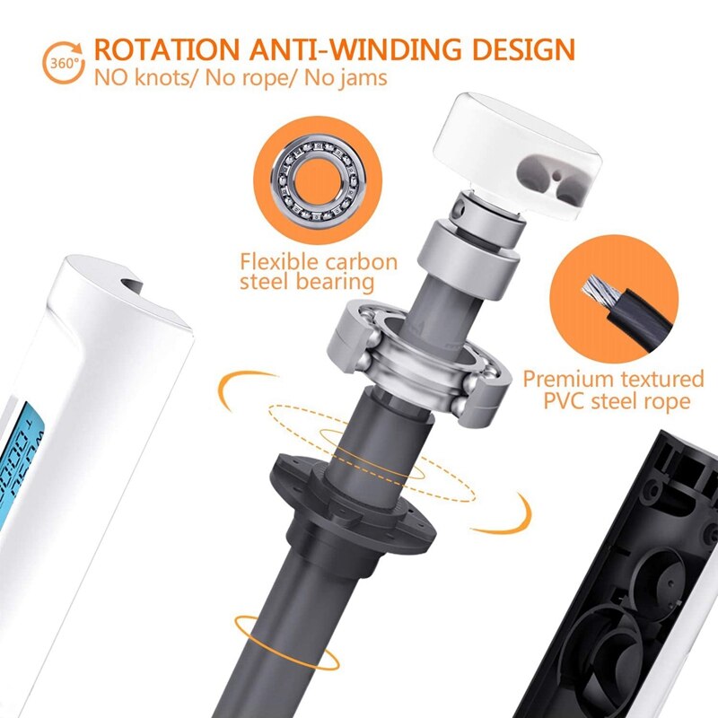 Springtouw Met Calorie Teller Digitale Springtouw Fitness Met Gewogen Handgrepen Verstelbare Lengte Springen Touw