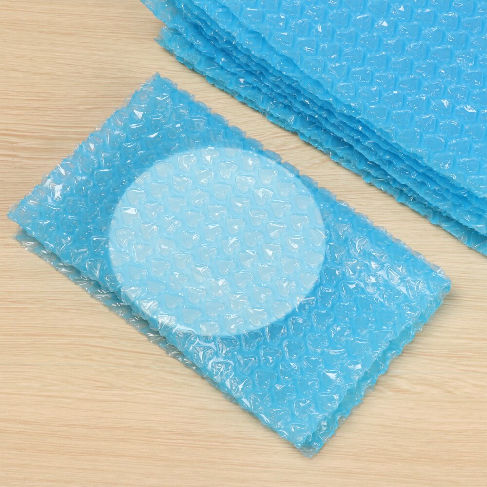 50Pcs Plastic Protective Wrap PE Clear Transprent Bubble Bag Foam Packing Bags Shockproof Package Cushioning Covers Double Film