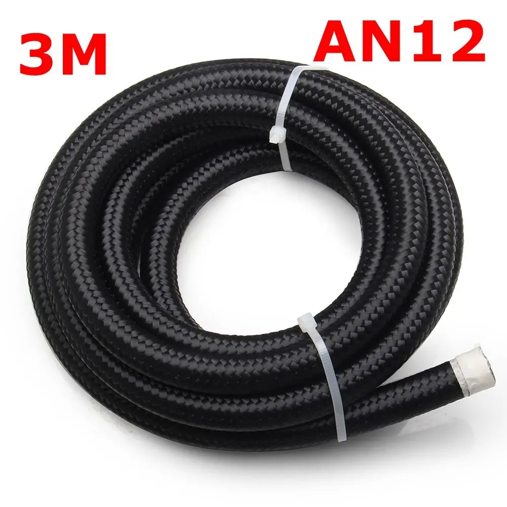 1M ein4 ein6 ein8 ein10 ein12 Kraftstoff Schlauch Öl Gas Kühler Schlauch Linie Rohr Rohr Nylon Edelstahl Geflochtene innen CPE Gummi TF-1007: Grün