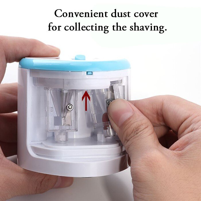 2 löcher Elektrische Bleistift Spitzer Batterie Betrieben Bleistifte Schnelle und Scharf Automatische Anspitzer Büro Cutter Schreibwaren