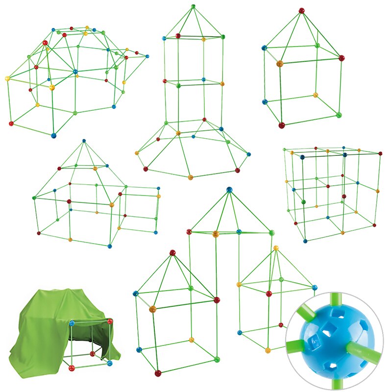 Schöpfer drinnen Zelte Fort Bausteine Diy Ball Spielen Haus Zelte Bausteine Montage Spielzeug Geburtstag Für freundlicher