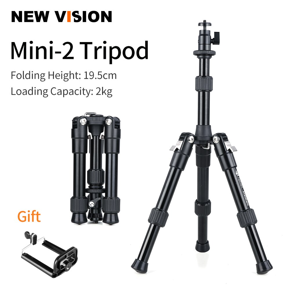 Aluminum Alloy Mini Tripod for Camera Portable Compact Desktop Macro Travel with Ball Head for Phone Tripod Mirrorless Cameras