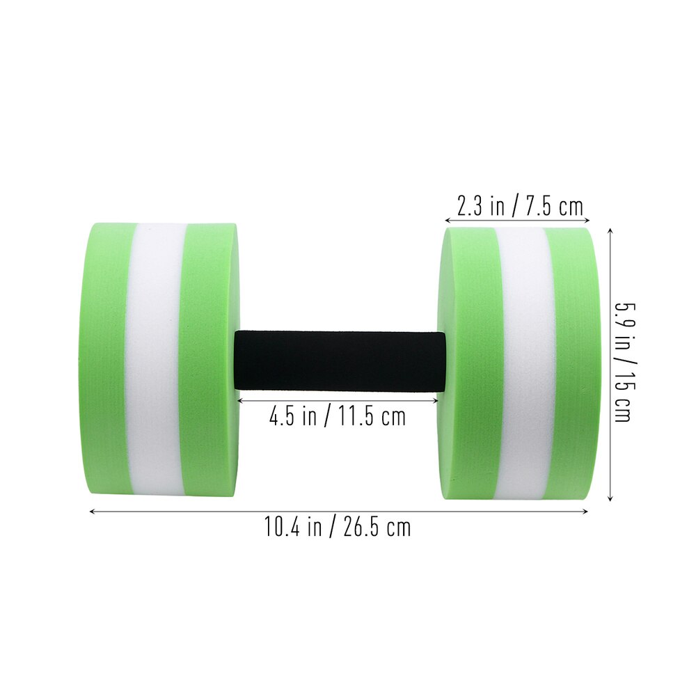 Aquatic Exercise Dumbell EVA Water Barbell Hand Bar For Water Resistance Aerobics (Blue & White)