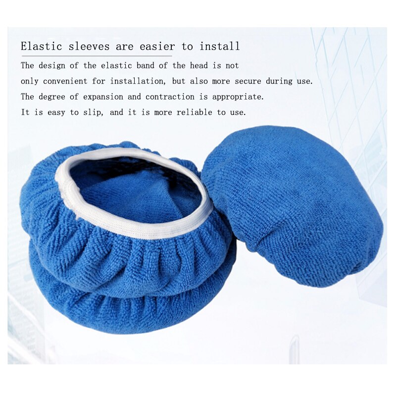 Toalla de limpieza de coche, cubierta azul de microfibra para pulido y encerado, paño especial para encerar sin pelusa, accesorios para Herramientas de limpieza