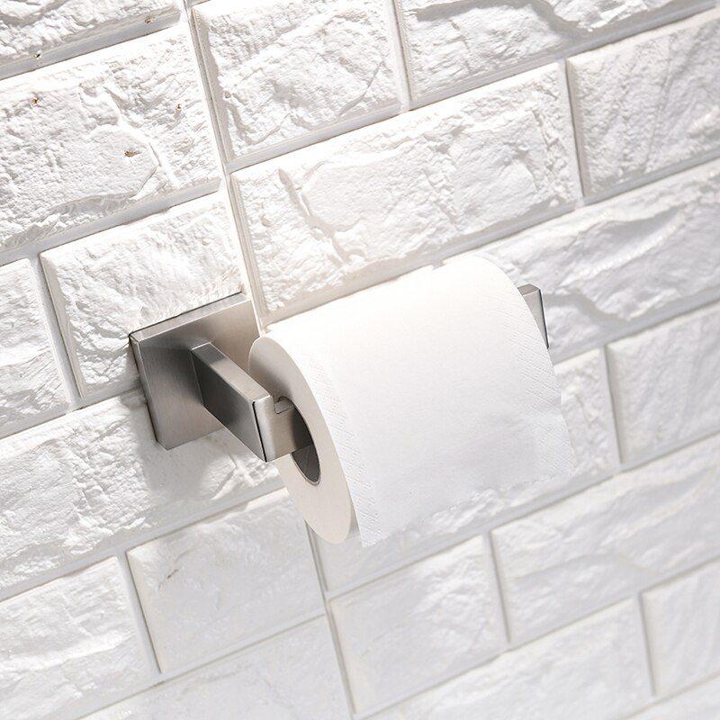 Brushed Finish SUS 304 Stainless Steel Bathroom Hardware Set Paper Holder Toothbrush Holder Towel Bar Bathroom Accessories