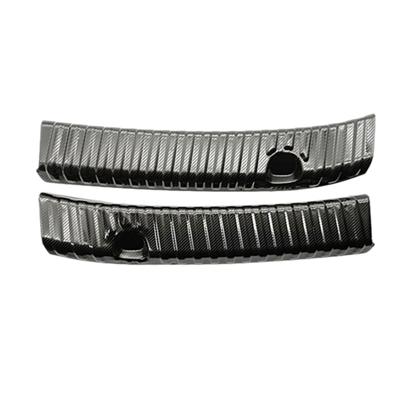 Voor Tesla Model Y Kofferbak Guard Voorkomen Plaat Pedaal Cover Trim Auto Anti-Kras Bescherming Roestvrij: carbon fiber pattern
