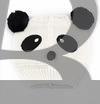 Unikids 1 st färgglada härliga djur panda babyhattar, kepsar barn pojke flicka virkade mössa hattar, panda mössa hatt beani: Vit