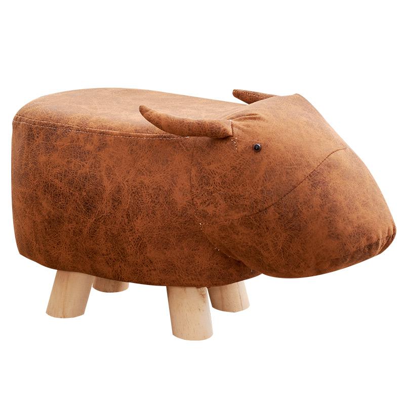 Massief Houten Kinderen Kruk Cartoon Dier Creatieve Kruk Olifant Sofa Bankje Voetenbankje Schoenen Bench