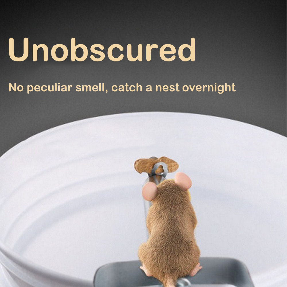 Trampa automática para ratones de acero inoxidable, barra rodante continua, puede atrapar plagas y ratones domésticos para controlar el cebo de roedores