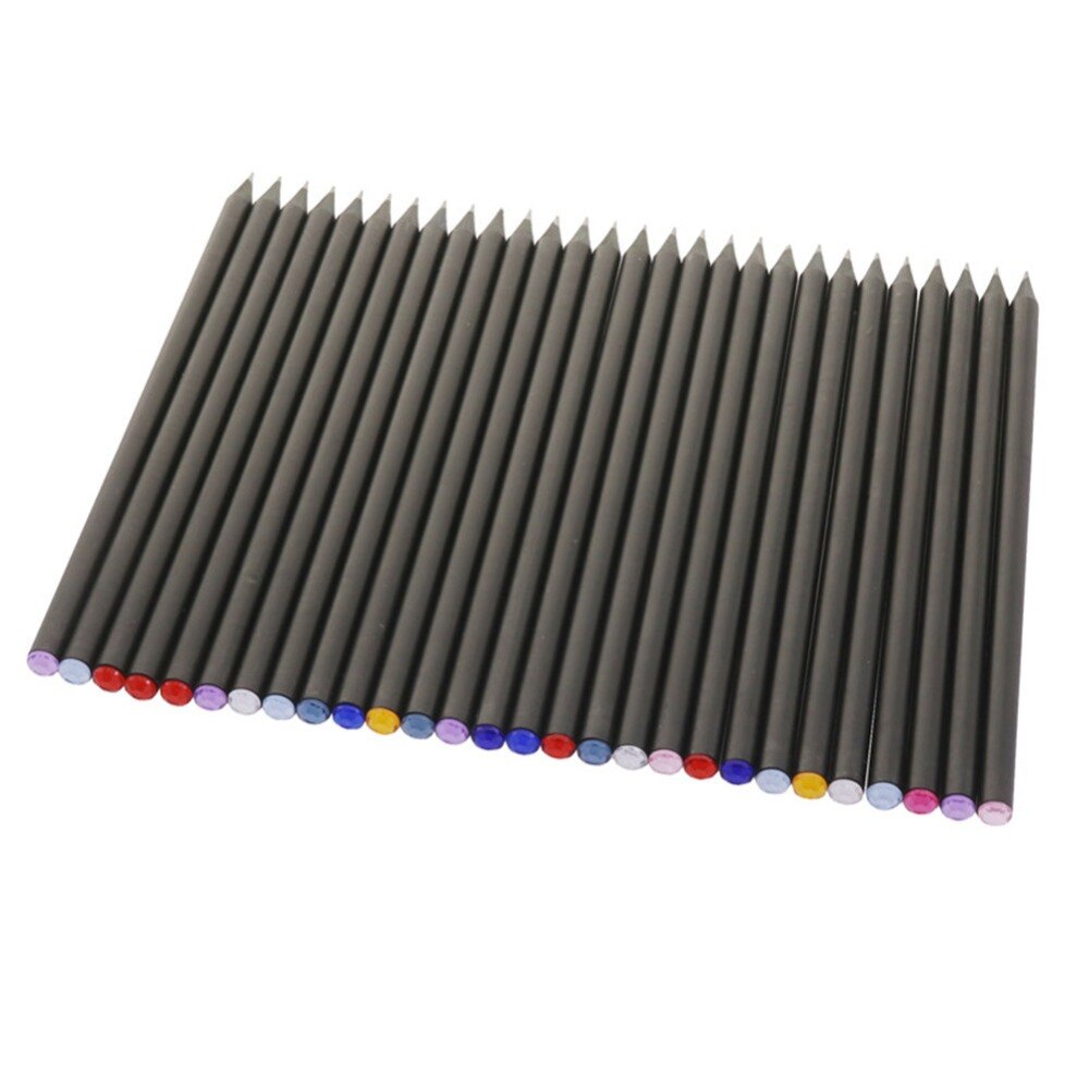 100 pcs HB Diamond Color Pencil Black Refill Stationery Supplies Drawing Supplies Cute Wooden Pencil