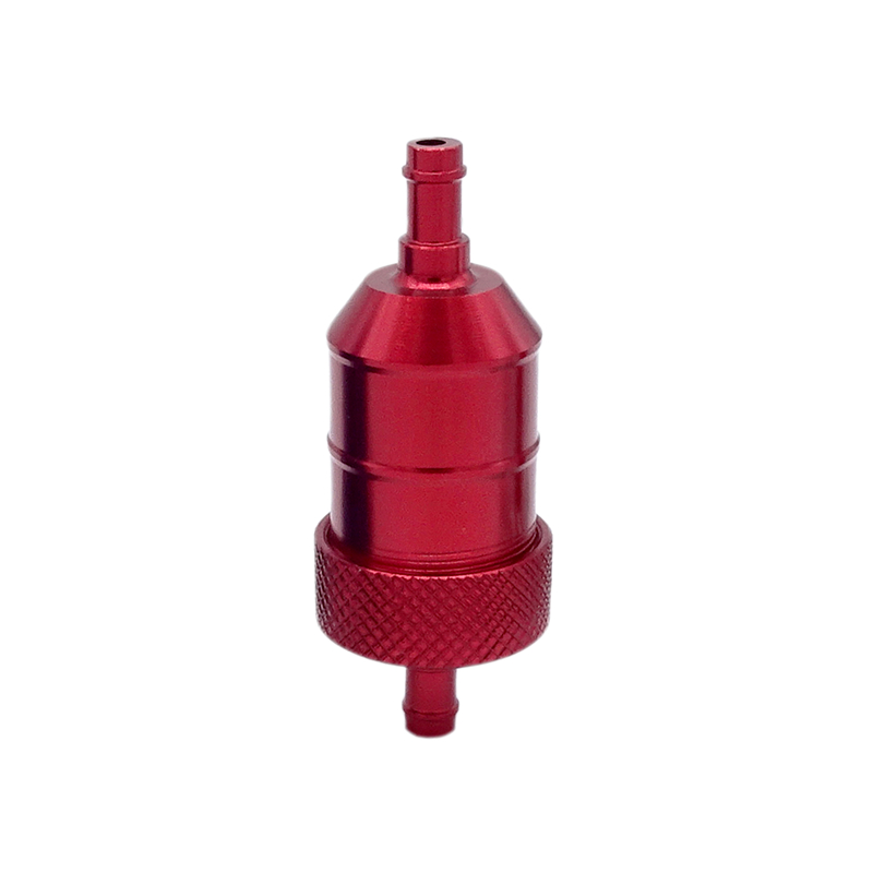 1 Pcs Motorfiets Olie Brandstoffilter Scooter Benzine Filters Aluminium Universele Voor Suzuki Yamaha Harley Motocross Benzine Tank: Rood