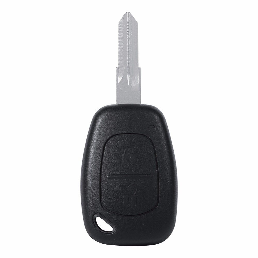 1 Uds 2 botones funda de llave para Renault sin cortar hoja en blanco Auto carcasa de control remoto de coche para Renault Kangoo Dacia Logan