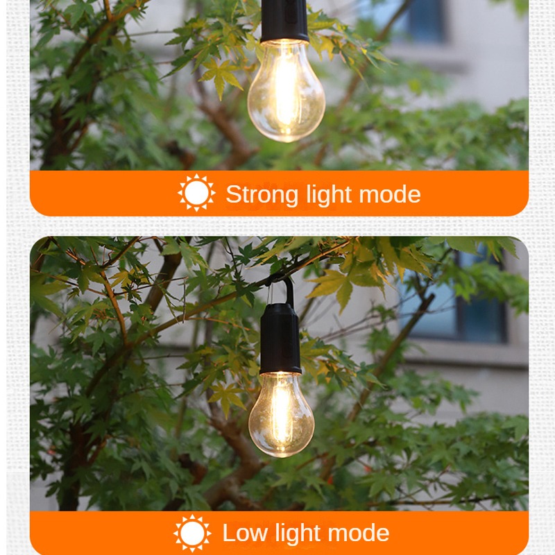 Usb-uppladdningsbart volframljus bärbart retro camping minitält omgivande glödlampa hemkrok nattlampa utomhus nödlampa vattentät