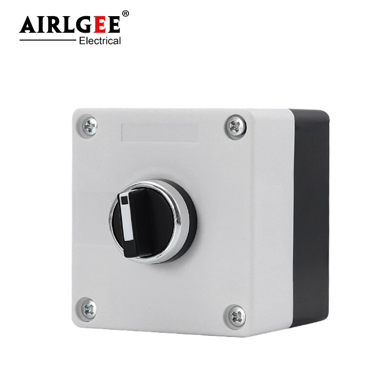 Second gear self-locking knob control box LA38-22X industrial control switch One control button Switch waterproof box