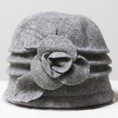 Bowknot 100%  uldhat forår og efterår vinter midaldrende kvindelig floppy hat kvinder europæisk tidevande kuppel fedoras mor filt hatte: 5