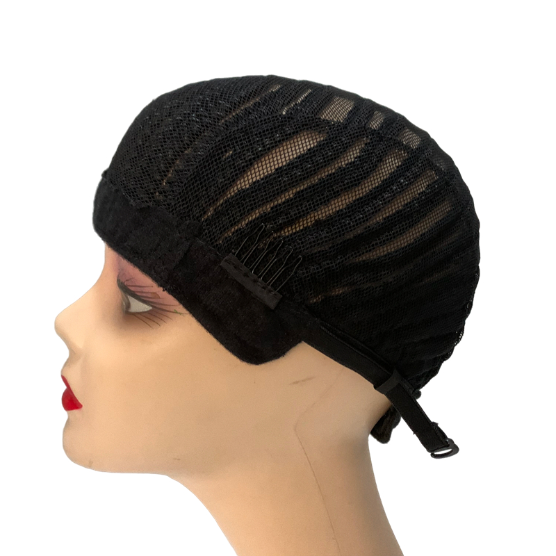 Braided Wig Cap For Crochet Hair Braids Breathable Cornrow Cap for Easier Sew in Weave Hair Glueless Black Cornrow Crochet Wig C