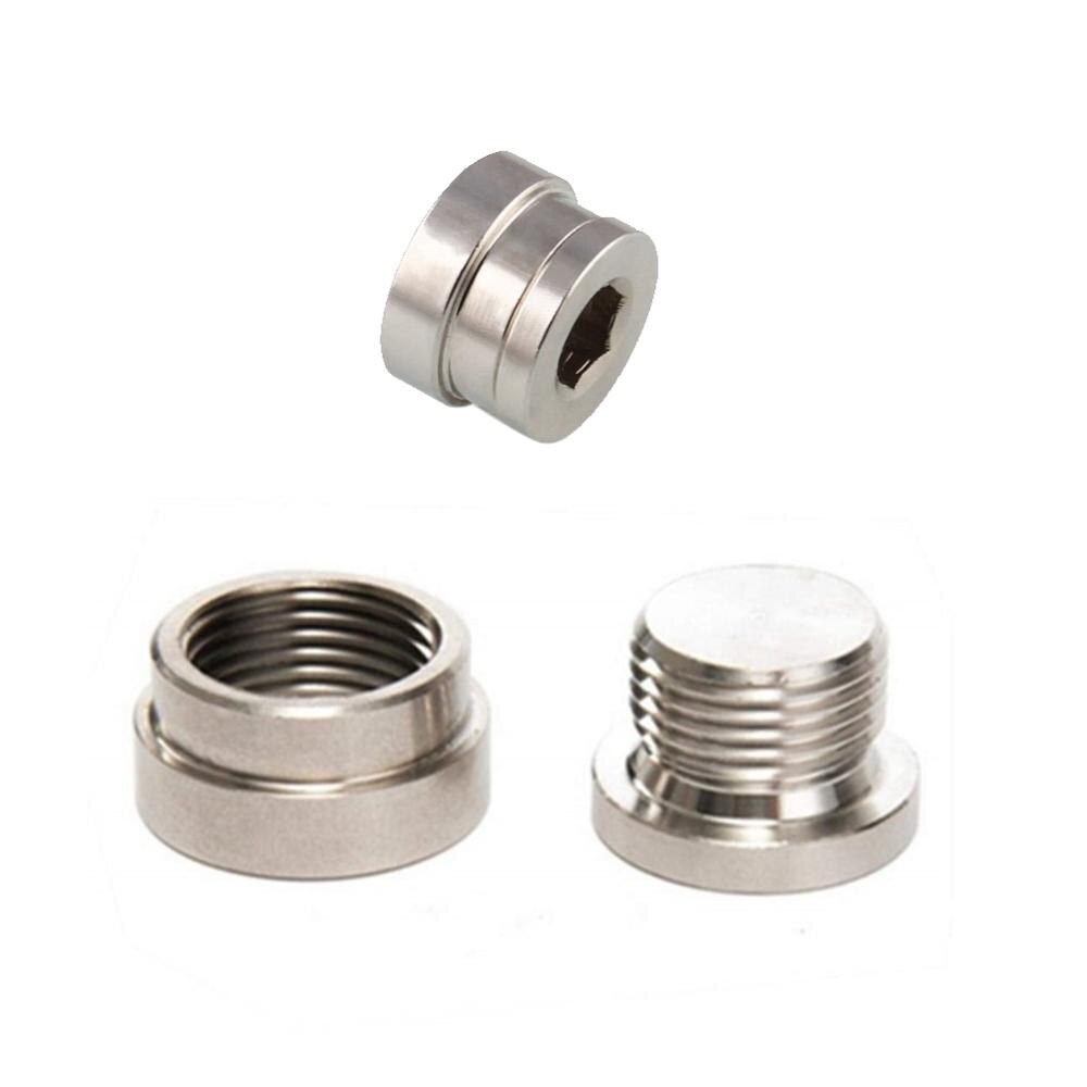 O2 Oxygen Sensor Metal Weld On Bung & Plug Wideband Nut & Cap Kit Set Car Motorcycle spare Parts