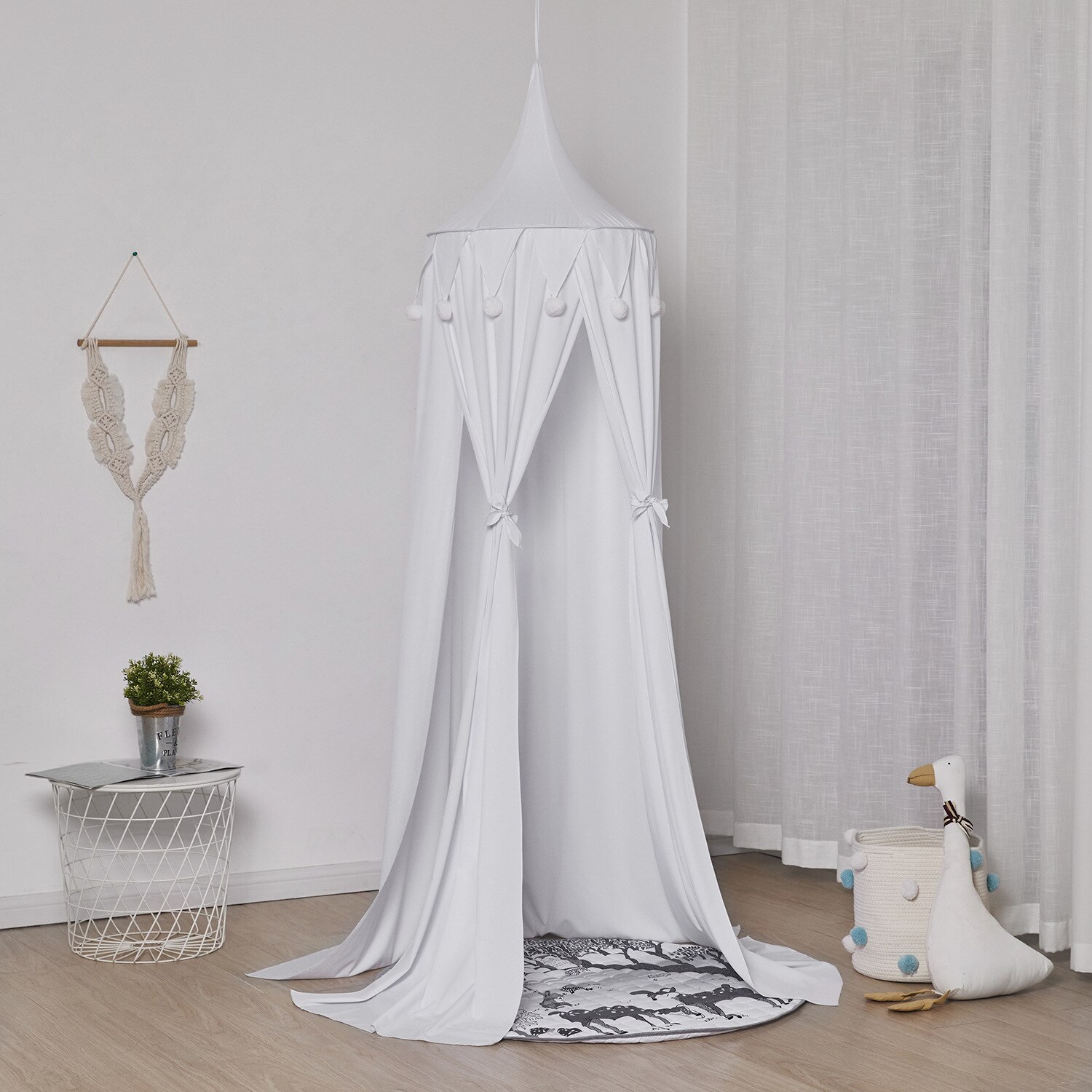 Kinderen Zomer Kamer Bed Gordijn Opknoping Dome Klamboe Opvouwbare Gratis Installatie Stijl Shading Enkele Deur Tent