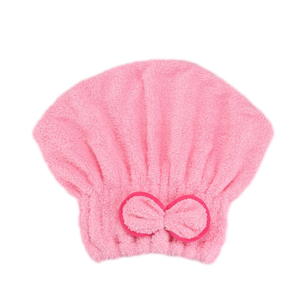 Microfibra de secado rápido de cabello Spa Bowknot Wrap gorro toalla para baño 7 colores de Color sólido accesorios de baño Wrap toallero