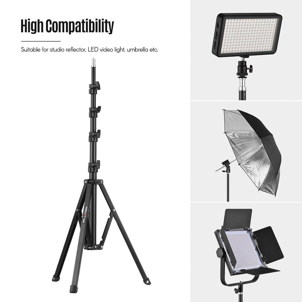 KINGJOY FL2009 Adjustable Metal Tripod Light Stand for Photography Studio Reflector Softbox LED Video Light Umbrella Stand