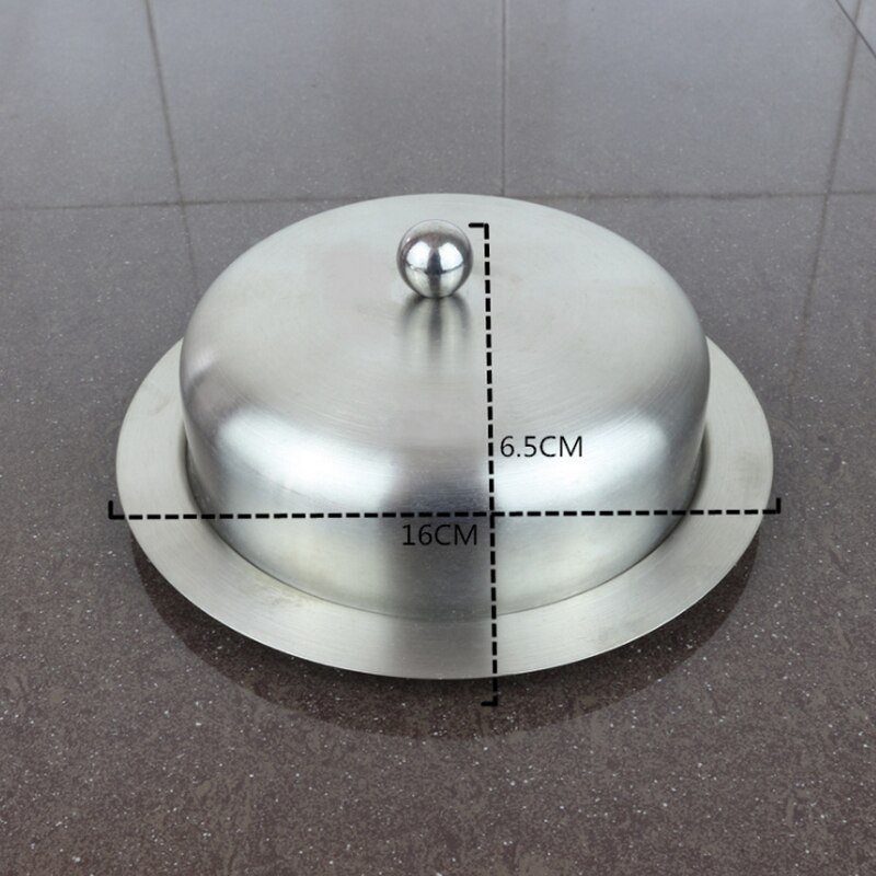 Stainless steel butter and margarine tubs butter dish snack box restaurant disc cheese box crisper insulation plate