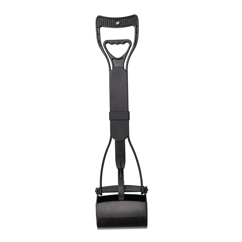 Recogedor de excrementos de perro con mango largo, pala para recoger residuos de mascotas, Herramientas de limpieza al aire libre: Negro / L - 60cm