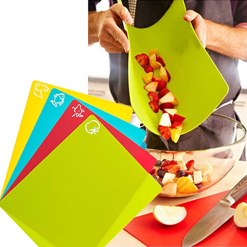 Portable Cutting Mat Set Colorful Kitchen Cutting Board Set Super Easy Clean Modern Cutting Boards Nice Flexible Non-Stick