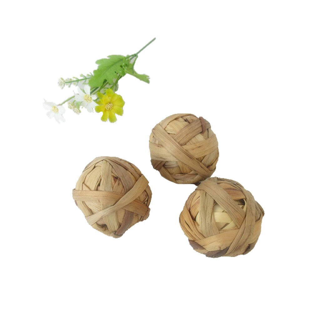 Boule tressée plante aquatique naturelle | Lapin Hamster, petit animal de compagnie, jouet à mâcher, perroquet, jouet sur pied