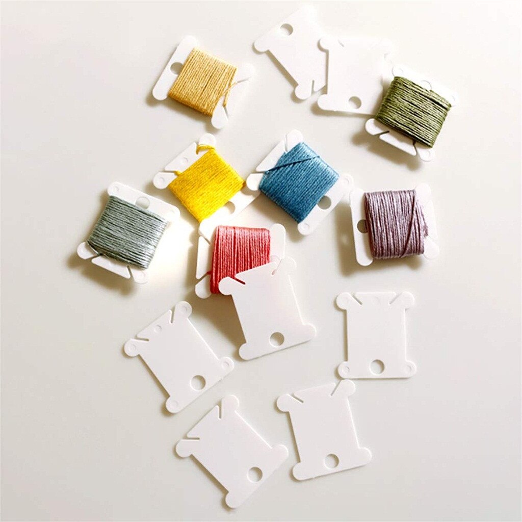 120pcs Plastic Thread Bobbins Spool Thread Card Embroidery Floss Diy Cross Stitch Organizer Holder Sewing Tools #T1P