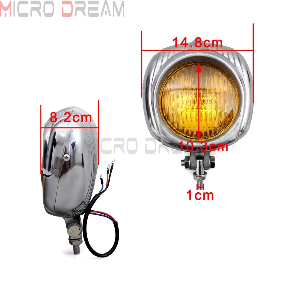 4.5&quot; Motorcycle Sealed Beam Electroline Vintage Headlight for Harley Dyna Sportster Bobber Chopper XS650 Retro Square Head Light