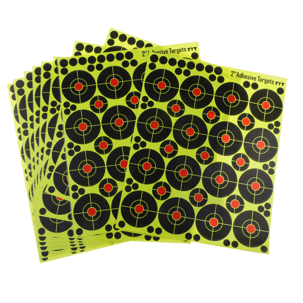 160pcs Shooting Targets 2'' Reactive Splatter Glow Florescent Paper Target