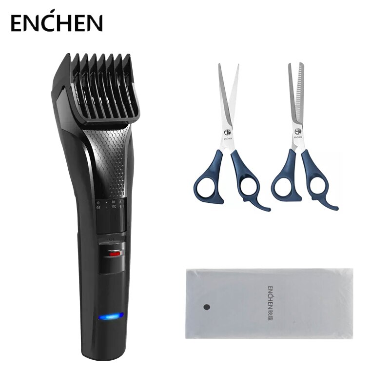 Kit de cortapelos eléctrico XIAOMI ENCHEN, cortadora de barba , cortadora de pelo recargable sin cable USB: Suit
