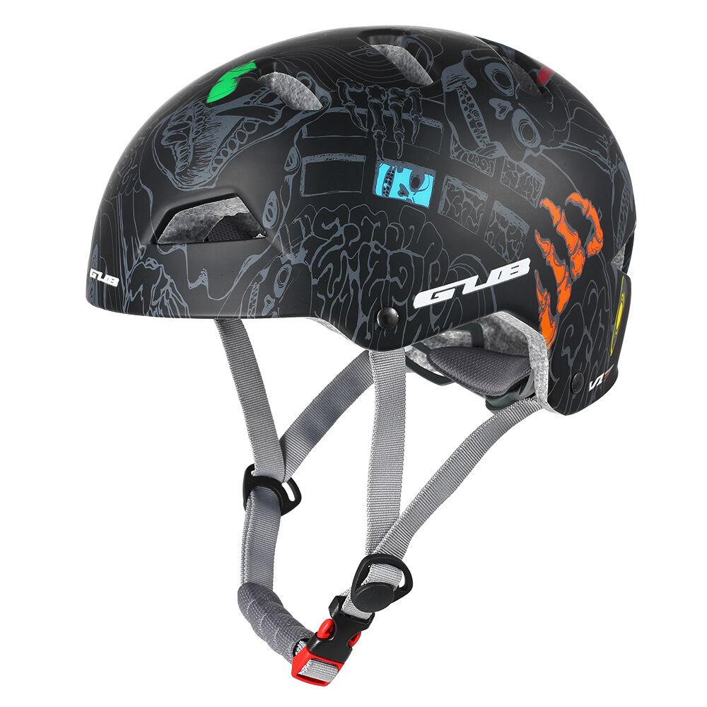GUB V1 Radfahren Helm MTB Berg Straße Fahrrad Helm Erwachsene Männer Frau draussen Sport Sicherheit Kappe BMX Schutzhülle Fahrrad Helme: Schwarz / L(56-61CM)