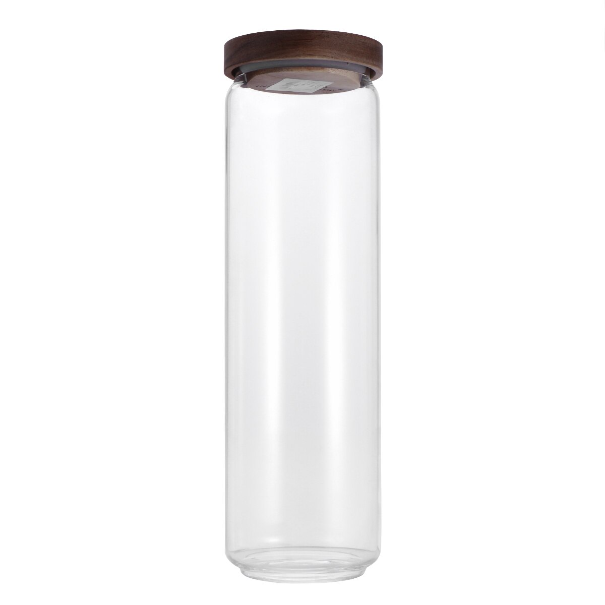 Snoeppot met houten deksel, hoge borosilicaatglas, transparante opslagtank, duurzame voedselcontainer voor kruiden, snoepgoed: 1700ml 9 x 30.5cm