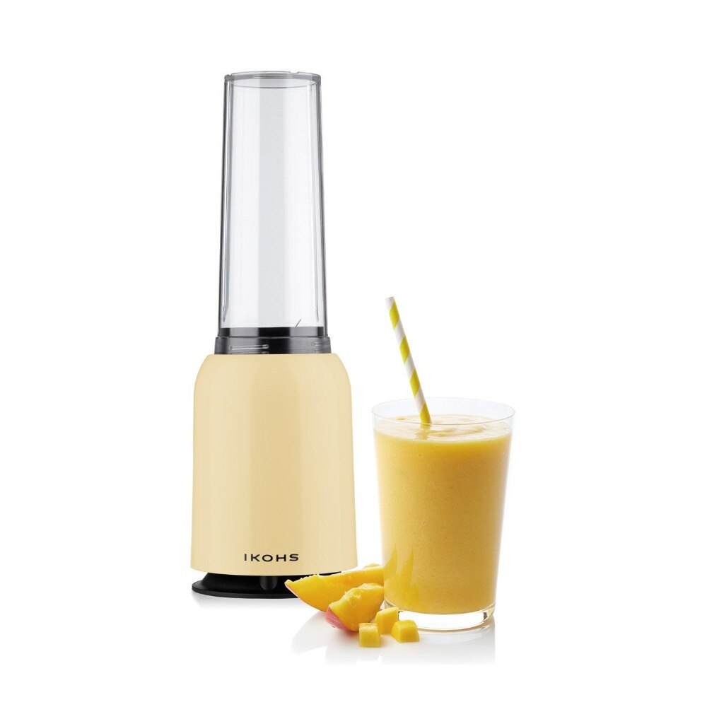Batidora de vaso MOI SLIM IKOHS Vainilla Beige 400ml 234W batidora de mano compatible con Vegetales Fruta Cítricos Exprimidor de Naranja Electrico Mixer