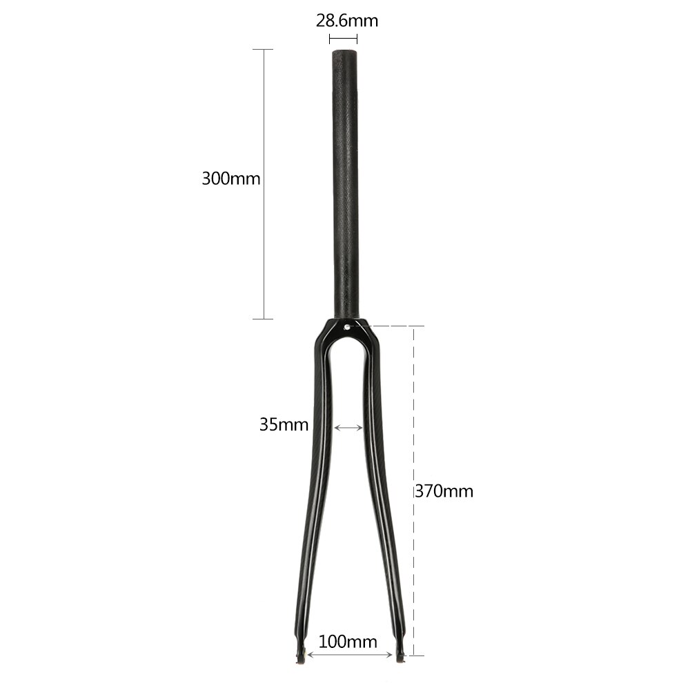 Lixada 25.4mm ultra-léger pleine Fiber de carbone route vélo fourche 700C cyclisme fixe engrenage vélo fourche Fixie vélo avant fourche